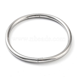 201 Stainless Steel Hinged Bangle, Ring, Inner Diameter: 2-3/8 inch(6cm)(STAS-Z057-01G)