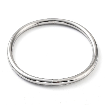 201 Stainless Steel Hinged Bangle, Ring, Inner Diameter: 2-3/8 inch(6cm)