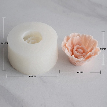 DIY Valentine's Day Flower Scented Candle Food Grade Silicone Molds, Aromatherapy Candle Moulds, Corn Poppy, 6.8x6.8x3.8cm