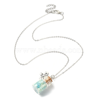 Turquoise Flower Alloy Necklaces