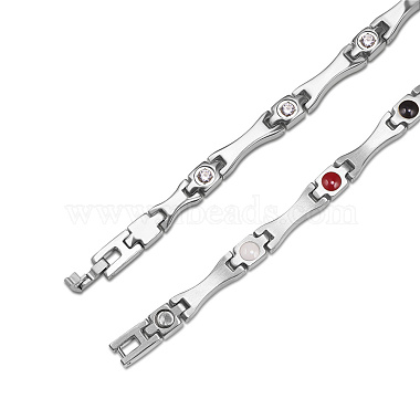 SHEGRACE Stainless Steel Panther Chain Watch Band Bracelets(JB676A)-4