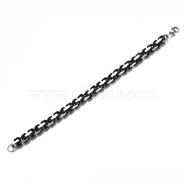 Two Tone 201 Stainless Steel Byzantine Chain Bracelet for Men Women(BJEW-S057-87A)-2
