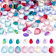 AHADERMAKER 160Pcs 16 Style Transparent Spray Painted Glass Beads(GLAA-GA0001-45)-1