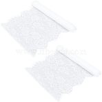 Polyester Antependium, Rectangle, White, 36x300cm(AJEW-WH0140-49)