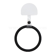 Portable Mobile Phone Shell Anti-Lost Pendant Ring, Silicone Bands, Black, 9x7.5x0.72cm(PW-WG62755-01)