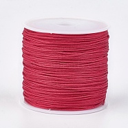 Nylon Thread, Nylon Jewelry Cord for Custom Woven Jewelry Making, Crimson, 0.8mm, about 49.21 yards(45m)/roll(NWIR-K022-0.8mm-31)