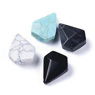 Natural & Synthetic Mixed Gemstone Pendants, Faceted, Diamond, 21x17x8.5mm, Hole: 1.2mm(G-L564-002-B)