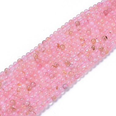 Natural Rose Quartz Beads Strands(G-F591-04-6mm)-2