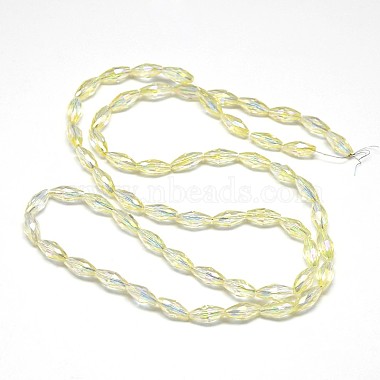 Electroplate Crystal Glass Rice Beads Strands(EGLA-F042-A15)-3