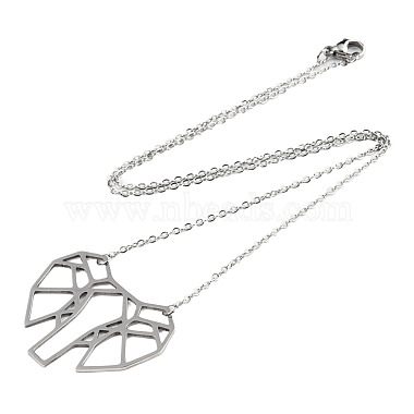 Non-Tarnish 201 Stainless Steel Origami Pendant Necklaces(NJEW-T009-JN090-1-40)-2