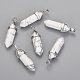 Natural Howlite Double Terminated Pointed Pendants(X-G-F295-04F)-1