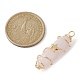 3Pcs 3 Styles Natural Rose Quartz Copper Wire Wrapped Pointed Pendants(PALLOY-JF02460-01)-3