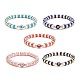 5Pcs 5 Colors Synthetic Hematite & Polymer Clay Heishi Beads Stretch Bracelets Set(BJEW-SZ0002-05)-1