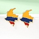 Brass Enamel Stud Earrings(KK-CBA04DC-01G)-3