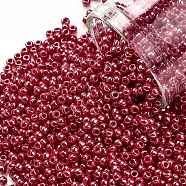 TOHO Round Seed Beads, Japanese Seed Beads, (125) Opaque Luster Cherry, 11/0, 2.2mm, Hole: 0.8mm, about 5555pcs/50g(SEED-XTR11-0125)