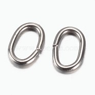 201 Stainless Steel Quick Link Connectors, Linking Rings, Oval, Stainless Steel Color, 7x5x1mm, Hole: 3x5mm(STAS-P171-69P)