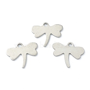 304 Stainless Steel Pendants, Dragonfly, Stainless Steel Color, 15x17x1mm, Hole: 1.8mm(STAS-B006-09P)
