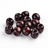 Natural Wood Beads, Dyed, Lead Free, Rondelle, Coconut Brown, 12x11mm, Hole: 5mm, about 1800pcs/1000g(WOOD-S030-08-LF)