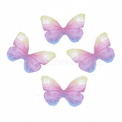 Polyester Fabric Wings Crafts Decoration, for DIY Jewelry Crafts Earring Necklace Hair Clip Decoration, Butterfly Wing, Plum, 15x20mm(FIND-S322-008A-01)