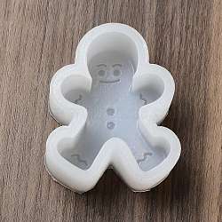 Christmas Theme DIY Display Food Grade Statue Silicone Molds, for UV Resin, Epoxy Resin Craft Making, Gingerbread Man Pattern, 82.5x66.5x34mm(DIY-A041-01C)