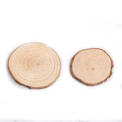 Wood Coaster, Cup Mat, Flower, Sandy Brown, 55~75x5mm(PW-WG91508-03)