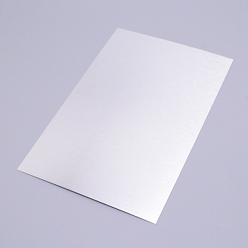 Aluminum Heat Press Thermal Transfer Crafts, Brushed, Rectangle, Silver, 300x200x0.4mm