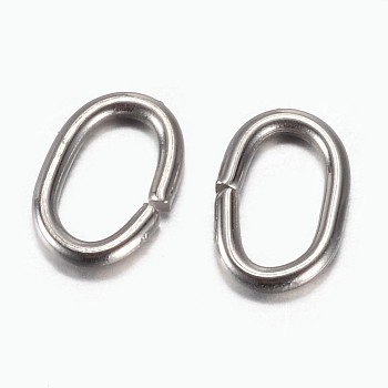 201 Stainless Steel Quick Link Connectors, Linking Rings, Oval, Stainless Steel Color, 7x5x1mm, Hole: 3x5mm