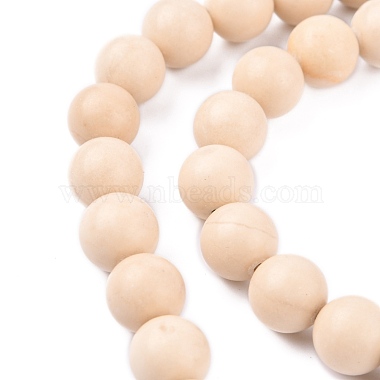 Natural Fossil Beads Strands(G-E110-10mm-2)-2