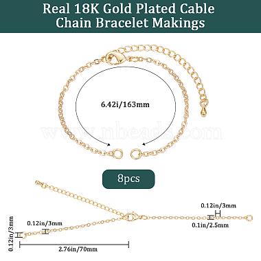 Brass Cable Chain Link Bracelet Makings(KK-BBC0009-90)-2
