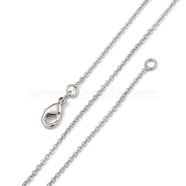 1mm Rack Plating Brass Cable Chain Necklaces for Women Men(MAK-L044-23P)-4