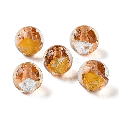 Handmade Gold & Silver Foil Lampwork Beads(GLAA-G107-07A-06)-2
