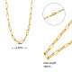 SHEGRACE Brass Paperclip Chain Necklaces(JN975A)-2
