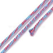 Cotton Cord, Braided Rope, with Paper Reel, for Wall Hanging, Crafts, Gift Wrapping, Colorful, 1.2mm, about 27.34 Yards(25m)/Roll(OCOR-E027-01B-04)
