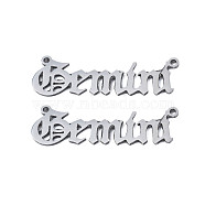 304 Stainless Steel Connector Charms, Word, Gemini, 10x32x1mm, Hole: 0.8mm(STAS-N095-136I)