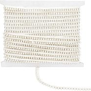 Plastic Imitation Pearl Beads Ribbon, Garment Accessories, White, 8.5mm(FIND-WH0043-55)