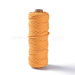 Cotton String Threads, Macrame Cord, Decorative String Threads, for DIY Crafts, Gift Wrapping and Jewelry Making, Orange, 3mm, about 54.68 yards(50m)/roll(OCOR-T001-01-13)