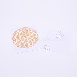 Self Adhesive Brass Stickers, Scrapbooking Stickers, for Epoxy Resin Crafts, Golden, Flower of Life Pattern, 40.5x0.1mm(DIY-TAC0005-38H-4cm)