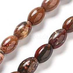 Natural Red Rainbow Jasper Beads Strands, Rice, 12x8mm, Hole: 1.2mm, about 33pcs/strand, 15.94''(40.5cm)(G-B106-B23-01)