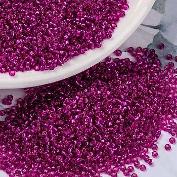 MIYUKI Round Rocailles Beads, Japanese Seed Beads, 15/0, (RR1436) Silverlined Hibiscus, 15/0, 1.5mm, Hole: 0.7mm, about 27777pcs/50g