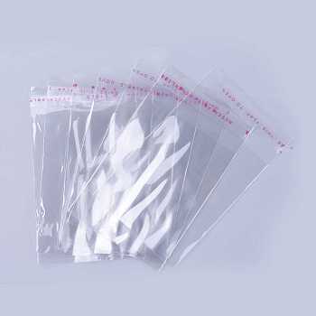 OPP Cellophane Bags, Rectangle, Clear, 10x6cm, Unilateral Thickness: 0.035mm, Inner Measure: 7.5x6cm