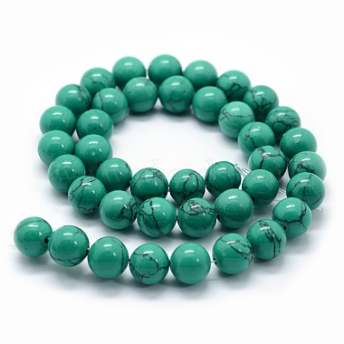 Synthetic Turquoise Beads Strands(G-P386-02-8mm)-2