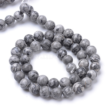 Chapelets de perles en pierre de carte/pierre picasso/picasso jasper naturelles (X-G-R345-6mm-41)-2