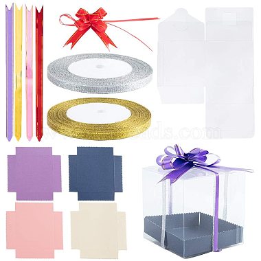 Mixed Color Square Plastic Gift Boxes