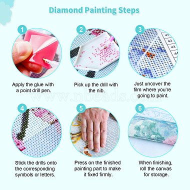 5D DIY Diamond Painting Animals Canvas Kits(DIY-C004-09)-7