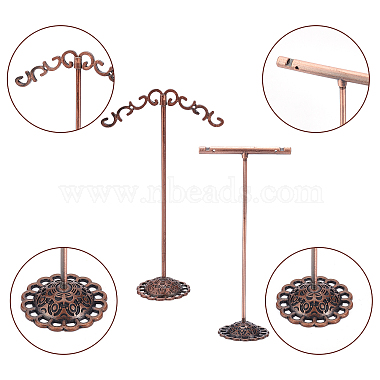 2 Sets 2 Style Iron Earring Display Stand(EDIS-FG0001-40)-4