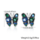 Boucles d'oreilles papillon en argent sterling plaqué rhodium(AF4657)-4