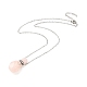 Openable Faceted Natural & Synthetic Mixed Stone Perfume Bottle Pendant Necklaces for Women(NJEW-F296-02P)-3
