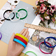 40Pcs 10 Colors Flat Plain Silicone Cord Bracelets Set for Men Women(BJEW-GF0001-16)-3
