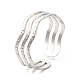 304 Stainless Steel Wave Open Cuff Bangles(BJEW-L682-008P)-3