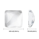 Claires cabochons carrés de verre transparents(X-GGLA-A001-10mm)-2